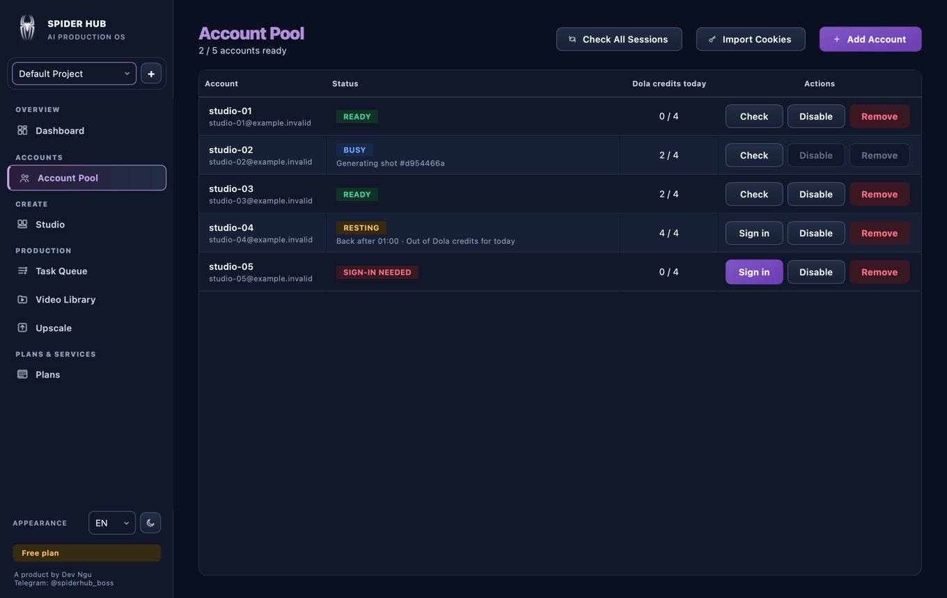 Account Pool — Spider Hub